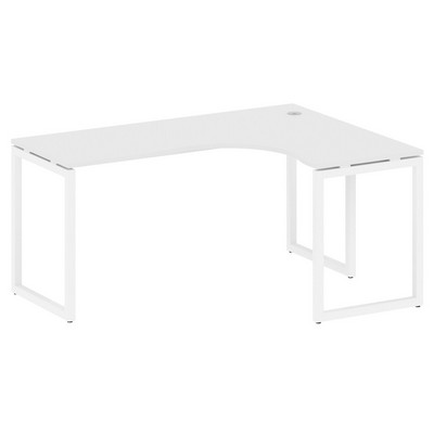 Metal System Quattro 4x4 40БО.СА-4 Пр (Белый/Белый) Стол криволинейный правый на О-образном м/к