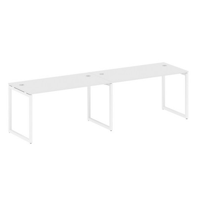 Metal System Quattro 4x4 40БО.СМ-2.3 (Белый/Белый) Рабочая станция на 2 раб.места на О-образном м/к