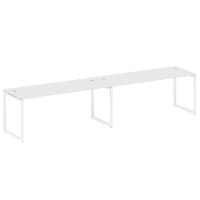 Metal System Quattro 4x4 40БО.СМ-2.5 (Белый/Белый) Рабочая станция на 2 раб.места на О-образном м/к