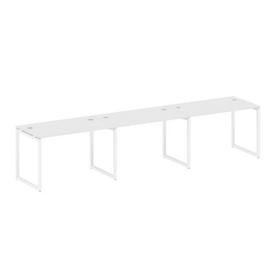 Metal System Quattro 4x4 40БО.СМ-3.2 (Белый/Белый) Рабочая станция на 3 раб.места на О-образном м/к