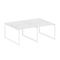 Metal System Quattro 4x4 40БО.СМ-4.1 (Белый/Белый) Рабочая станция на 4 раб.места на О-образном м/к