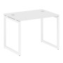 Metal System Quattro 4x4 40БО.СП-1 (Белый/Белый) Стол письменный на О-образном м/к