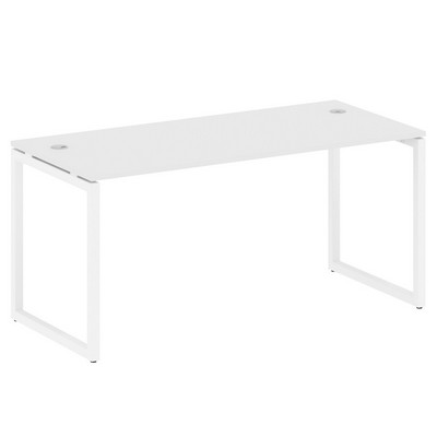 Metal System Quattro 4x4 40БО.СП-4 (Белый/Белый) Стол письменный на О-образном м/к