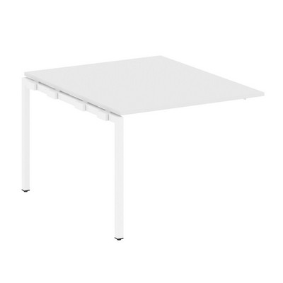 Metal System Quattro 4x4 40БП.ППРГ-1 (Белый/Белый) Проходной наборный элемент переговорного стола на П-образном м/к