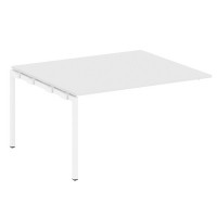 Metal System Quattro 4x4 40БП.ППРГ-3 (Белый/Белый) Проходной наборный элемент переговорного стола на П-образном м/к
