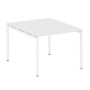 Metal System Quattro 4x4 40БП.ПРГ-1.1 (Белый/Белый) Переговорный стол, 1 столешница на П-образном м/к