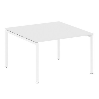 Metal System Quattro 4x4 40БП.ПРГ-1.2 (Белый/Белый) Переговорный стол, 1 столешница на П-образном м/к