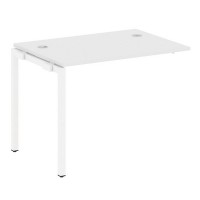 Metal System Quattro 4x4 40БП.ПРС-СП-1.1 (Белый/Белый) Проходной наборный элемент рабочей станции на П-образном м/к