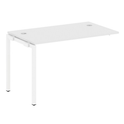 Metal System Quattro 4x4 40БП.ПРС-СП-1.2 (Белый/Белый) Проходной наборный элемент рабочей станции на П-образном м/к