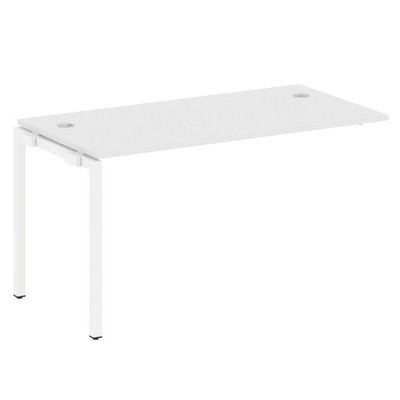 Metal System Quattro 4x4 40БП.ПРС-СП-1.3 (Белый/Белый) Проходной наборный элемент рабочей станции на П-образном м/к