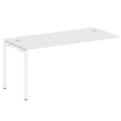 Metal System Quattro 4x4 40БП.ПРС-СП-1.4 (Белый/Белый) Проходной наборный элемент рабочей станции на П-образном м/к