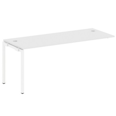 Metal System Quattro 4x4 40БП.ПРС-СП-1.5 (Белый/Белый) Проходной наборный элемент рабочей станции на П-образном м/к