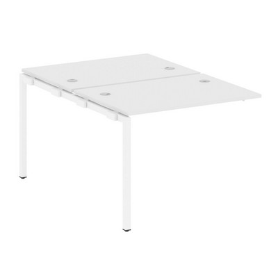 Metal System Quattro 4x4 40БП.ПРС-СП-2.1 (Белый/Белый) Проходной наборный элемент рабочей станции на П-образном м/к