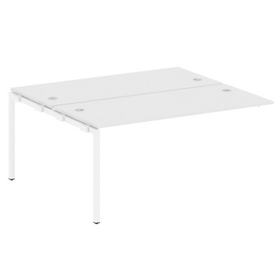 Metal System Quattro 4x4 40БП.ПРС-СП-2.4 (Белый/Белый) Проходной наборный элемент рабочей станции на П-образном м/к