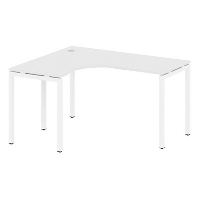 Metal System Quattro 4x4 40БП.СА-3 Л (Белый/Белый) Стол криволинейный левый на П-образном м/к