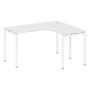 Metal System Quattro 4x4 40БП.СА-3 Пр (Белый/Белый) Стол криволинейный правый на П-образном м/к