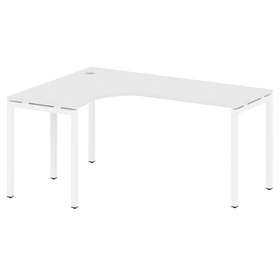 Metal System Quattro 4x4 40БП.СА-4 Л (Белый/Белый) Стол криволинейный левый на П-образном м/к