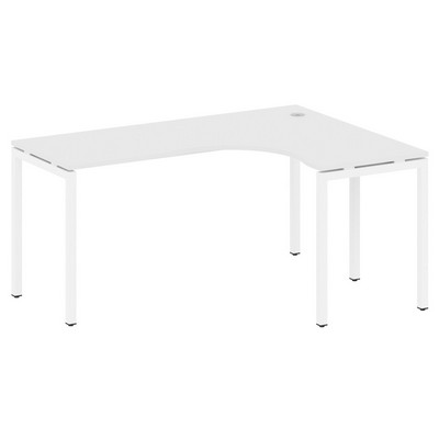 Metal System Quattro 4x4 40БП.СА-4 Пр (Белый/Белый) Стол криволинейный правый на П-образном м/к