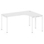 Metal System Quattro 4x4 40БП.СА-4 Пр (Белый/Белый) Стол криволинейный правый на П-образном м/к
