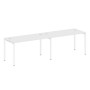 Metal System Quattro 4x4 40БП.СМ-2.3 (Белый/Белый) Рабочая станция на 2 раб.места на П-образном м/к