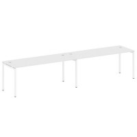 Metal System Quattro 4x4 40БП.СМ-2.5 (Белый/Белый) Рабочая станция на 2 раб.места на П-образном м/к