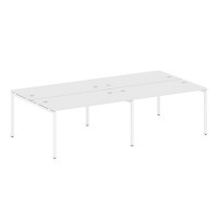 Metal System Quattro 4x4 40БП.СМ-4.3 (Белый/Белый) Рабочая станция на 4 раб.места на П-образном м/к