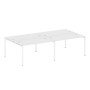 Metal System Quattro 4x4 40БП.СМ-4.3 (Белый/Белый) Рабочая станция на 4 раб.места на П-образном м/к