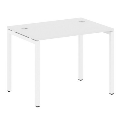 Metal System Quattro 4x4 40БП.СП-1 (Белый/Белый) Стол письменный на П-образном м/к