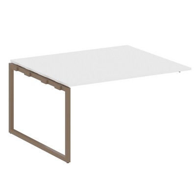 Metal System Quattro 4x4 40БО.ППРГ-3 (Белый/Мокко) Проходной наборный элемент переговорного стола на О-образном м/к