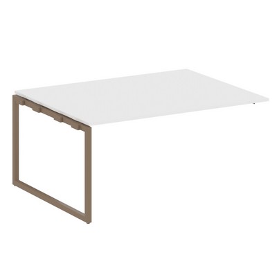 Metal System Quattro 4x4 40БО.ППРГ-4 (Белый/Мокко) Проходной наборный элемент переговорного стола на О-образном м/к