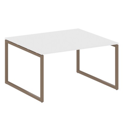 Metal System Quattro 4x4 40БО.ПРГ-1.3 (Белый/Мокко) Переговорный стол, 1 столешница на О-образном м/к