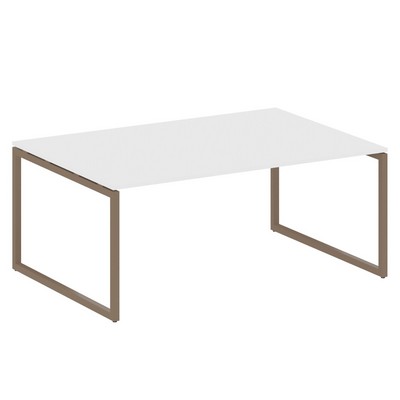 Metal System Quattro 4x4 40БО.ПРГ-1.5 (Белый/Мокко) Переговорный стол, 1 столешница на О-образном м/к