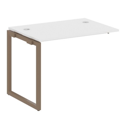 Metal System Quattro 4x4 40БО.ПРС-СП-1.1 (Белый/Мокко) Проходной наборный элемент рабочей станции на О-образном м/к