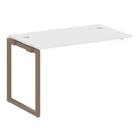 Metal System Quattro 4x4 40БО.ПРС-СП-1.2 (Белый/Мокко) Проходной наборный элемент рабочей станции на О-образном м/к