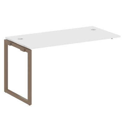 Metal System Quattro 4x4 40БО.ПРС-СП-1.3 (Белый/Мокко) Проходной наборный элемент рабочей станции на О-образном м/к