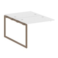 Metal System Quattro 4x4 40БО.ПРС-СП-2.1 (Белый/Мокко) Проходной наборный элемент рабочей станции на О-образном м/к