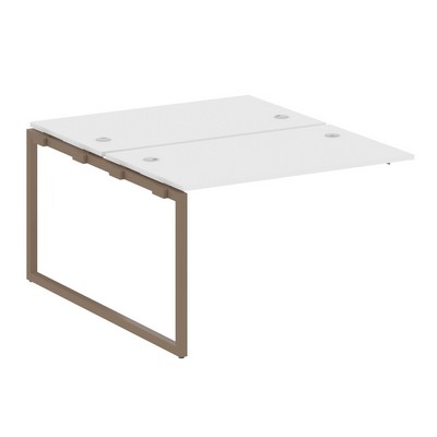 Metal System Quattro 4x4 40БО.ПРС-СП-2.2 (Белый/Мокко) Проходной наборный элемент рабочей станции на О-образном м/к