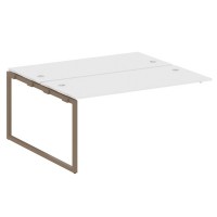 Metal System Quattro 4x4 40БО.ПРС-СП-2.4 (Белый/Мокко) Проходной наборный элемент рабочей станции на О-образном м/к