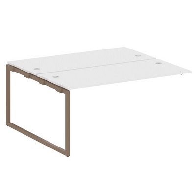 Metal System Quattro 4x4 40БО.ПРС-СП-2.4 (Белый/Мокко) Проходной наборный элемент рабочей станции на О-образном м/к