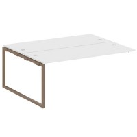 Metal System Quattro 4x4 40БО.ПРС-СП-2.5 (Белый/Мокко) Проходной наборный элемент рабочей станции на О-образном м/к