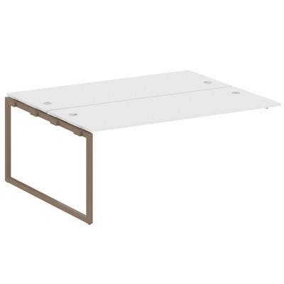 Metal System Quattro 4x4 40БО.ПРС-СП-2.5 (Белый/Мокко) Проходной наборный элемент рабочей станции на О-образном м/к