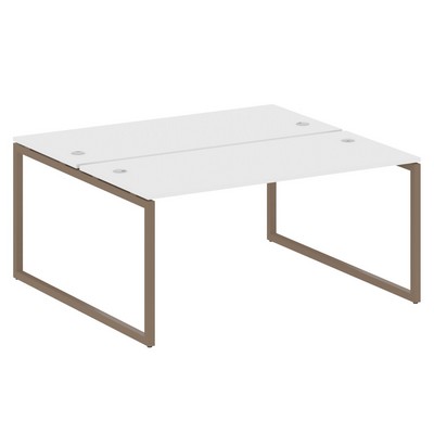 Metal System Quattro 4x4 40БО.РАС-СП-2.4 (Белый/Мокко) Рабочая станция на О-образном м/к