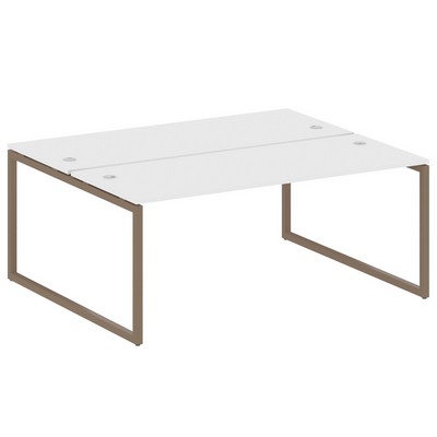 Metal System Quattro 4x4 40БО.РАС-СП-2.5 (Белый/Мокко) Рабочая станция на О-образном м/к