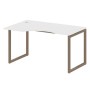 Metal System Quattro 4x4 40БО.СА-2 Л (Белый/Мокко) Стол криволинейный левый на О-образном м/к