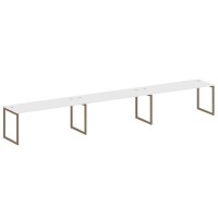 Metal System Quattro 4x4 40БО.СМ-3.5 (Белый/Мокко) Рабочая станция на 3 раб.места на О-образном м/к