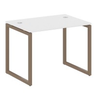 Metal System Quattro 4x4 40БО.СП-1 (Белый/Мокко) Стол письменный на О-образном м/к