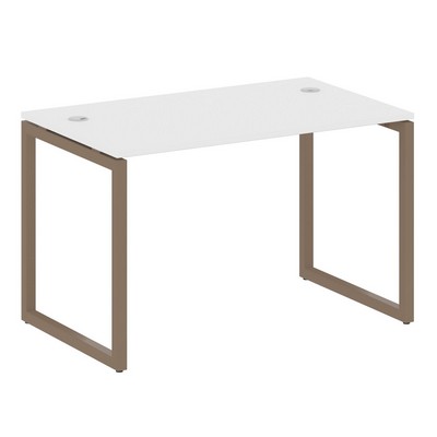 Metal System Quattro 4x4 40БО.СП-2 (Белый/Мокко) Стол письменный на О-образном м/к