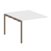 Metal System Quattro 4x4 40БП.ППРГ-1 (Белый/Мокко) Проходной наборный элемент переговорного стола на П-образном м/к