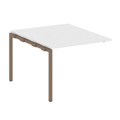 Metal System Quattro 4x4 40БП.ППРГ-1 (Белый/Мокко) Проходной наборный элемент переговорного стола на П-образном м/к