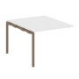 Metal System Quattro 4x4 40БП.ППРГ-1 (Белый/Мокко) Проходной наборный элемент переговорного стола на П-образном м/к